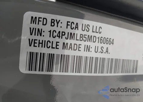 2021 Jeep Cherokee Latitude Plus 4X4 из США, поврежденный, VIN 1C4PJMLB5MD160664